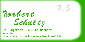 norbert schultz business card